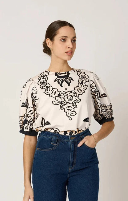 Cleobella Kinsley Blouse - BOTANICO PRINT