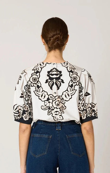 Cleobella Kinsley Blouse - BOTANICO PRINT
