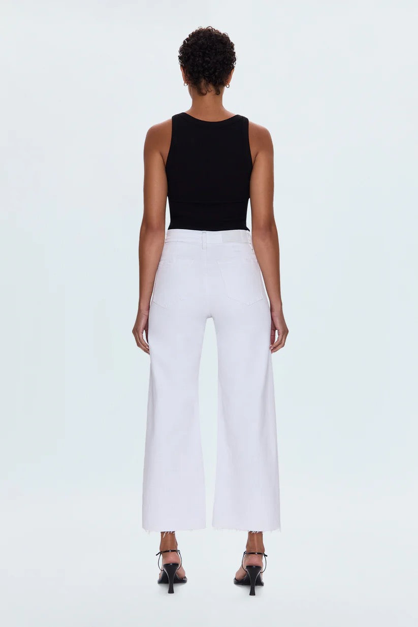 Pistola Penny Crop High Rise Wide Leg Jean - BLIZZARD