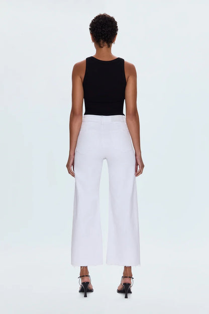 Pistola Penny Crop High Rise Wide Leg Jean - BLIZZARD