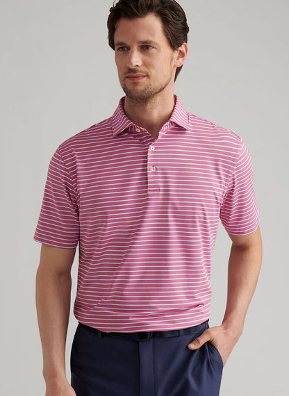 Peter Millar Dunnes Performance Jersey Polo - ROSEWOOD
