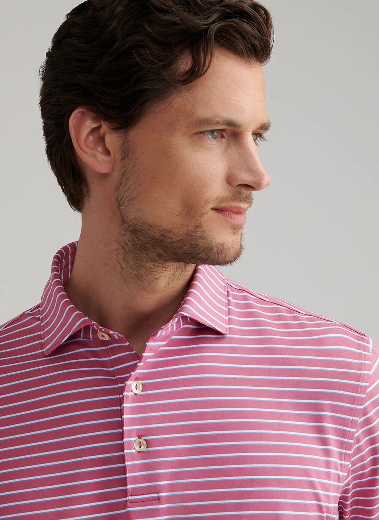 Peter Millar Dunnes Performance Jersey Polo - ROSEWOOD