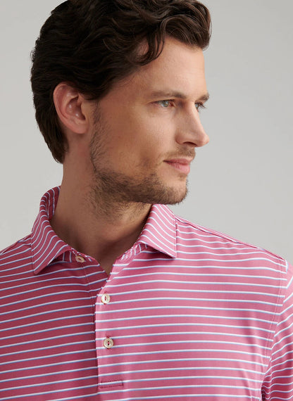 Peter Millar Dunnes Performance Jersey Polo - ROSEWOOD