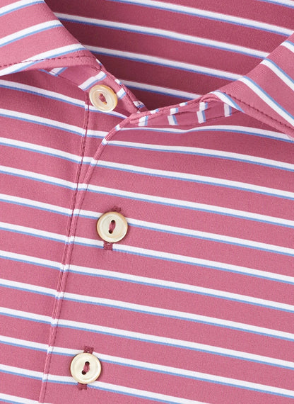 Peter Millar Dunnes Performance Jersey Polo - ROSEWOOD