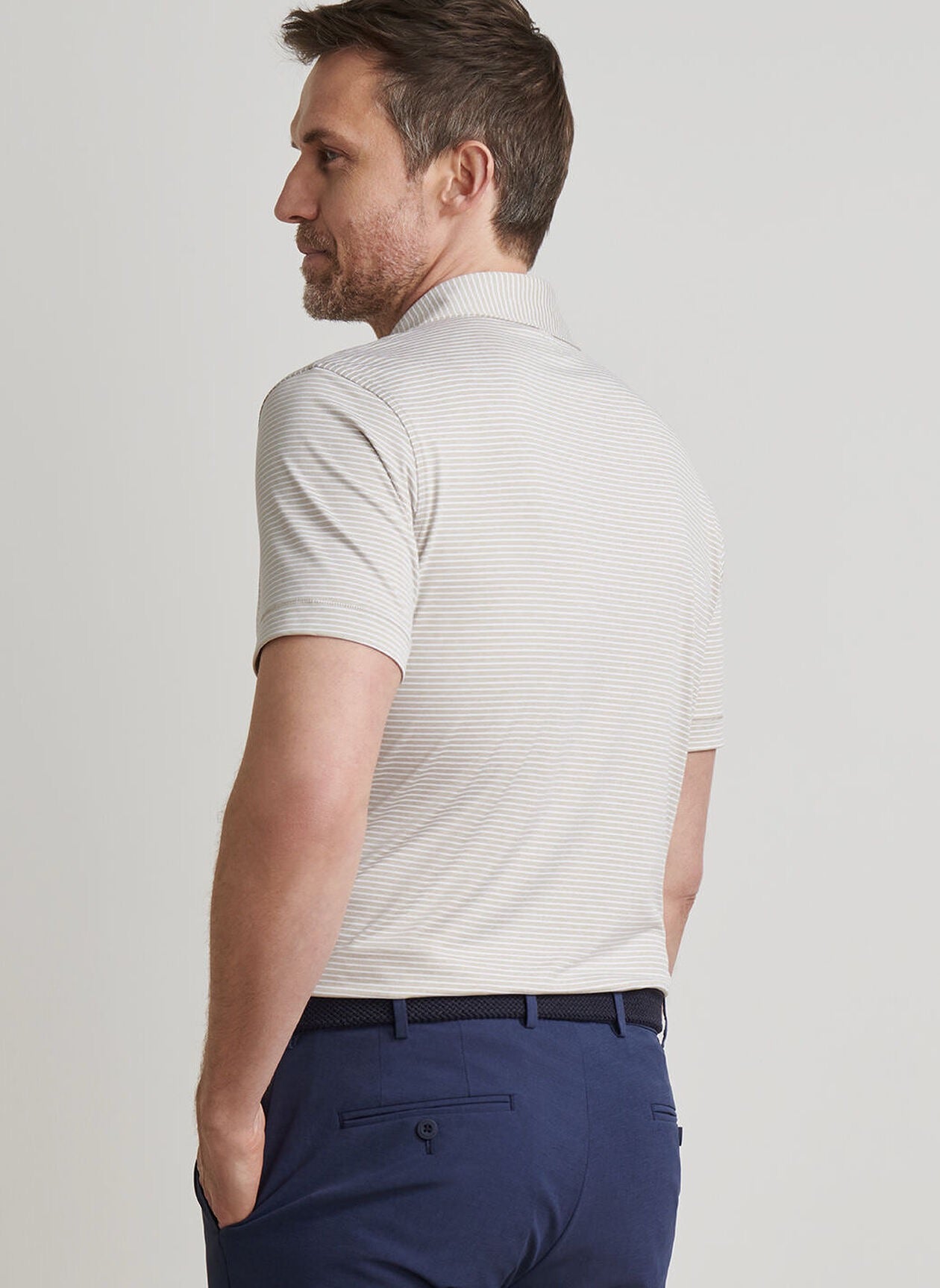 Peter Millar Crown Crafted Ballad Performance Jersey Polo - BARLEY
