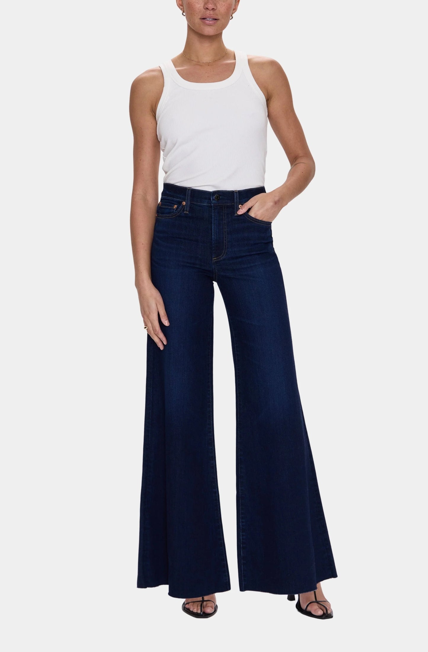 Pistola Izzy Mid Rise Wide Leg Jean - TRISTESSE
