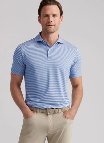 Peter Millar Crown Crafted Ambrose Performance Jersey Polo - LUNAR BLUE