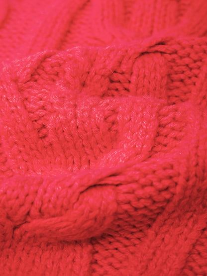 525 Maeve Cable Knit Vest - TRUE RED