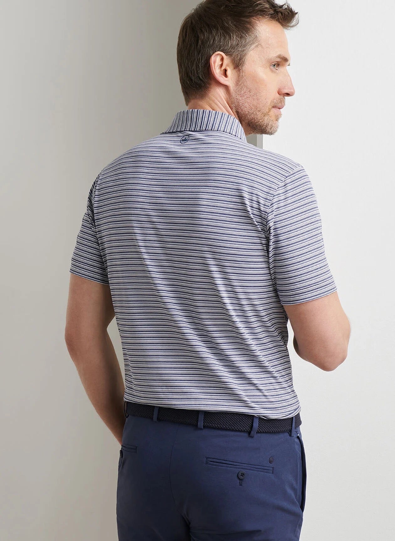 Peter Millar Crown Crafted Chase Performance Jersey Polo - NAVY