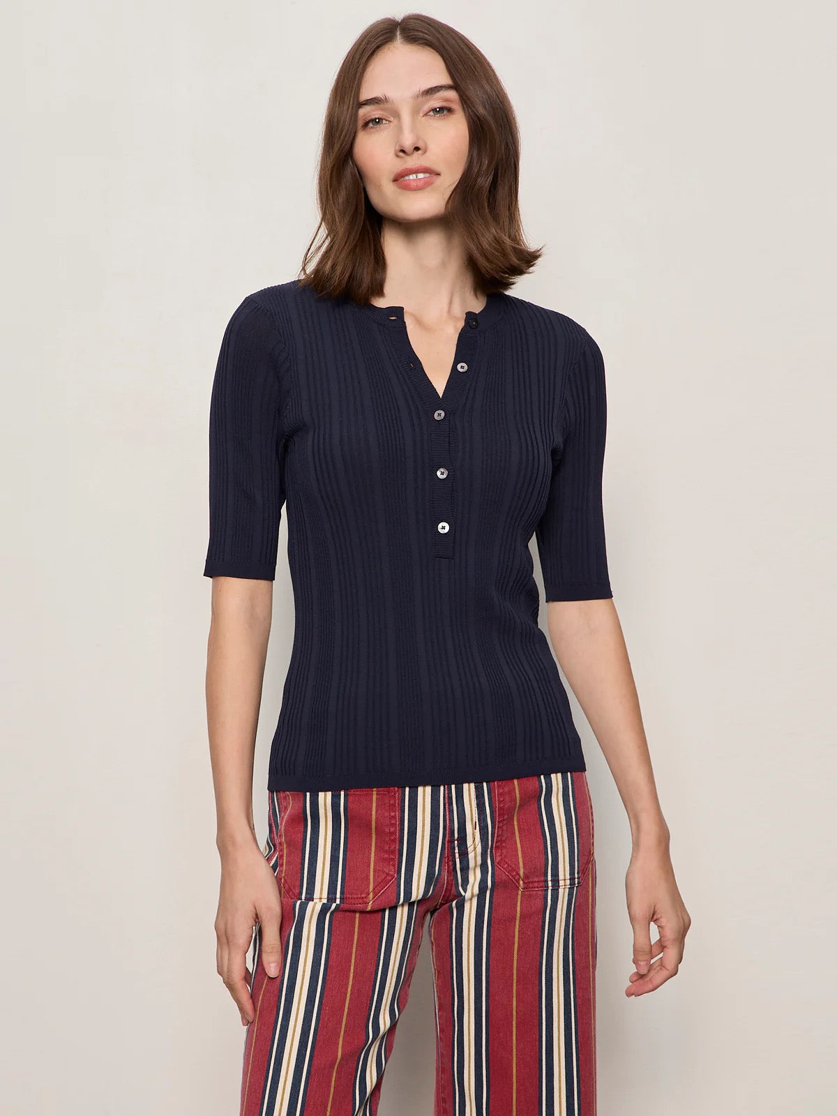 SA Air of Ease Half Sleeve Tee NAVY BLAZER