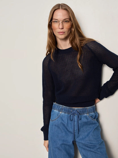 SA Soleil Open Stitch Sweater NAVY BLAZER