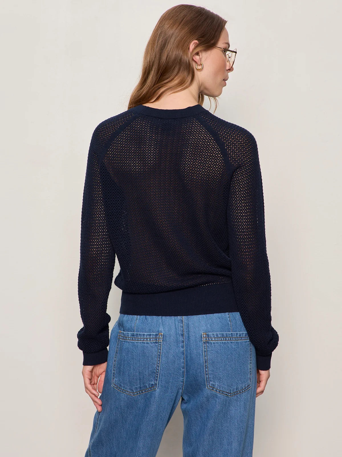 SA Soleil Open Stitch Sweater NAVY BLAZER