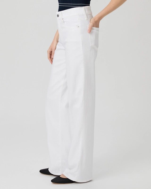Paige Sasha 32" Wide Leg Jean - CRISP WHITE