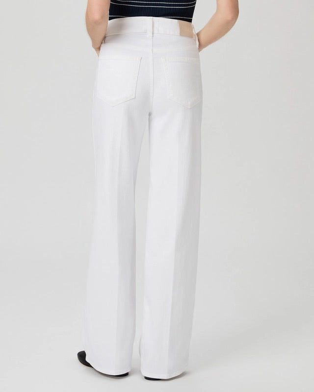 Paige Sasha 32" Wide Leg Jean - CRISP WHITE