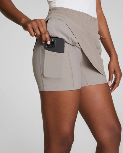 SPANX On The Move Skort - STONE GREY