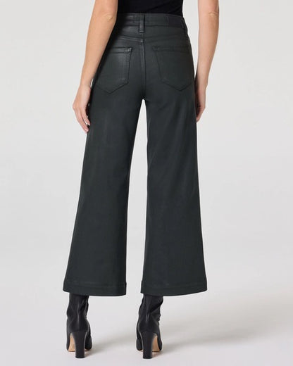 PAIGE Anessa Wide Leg Jean - DARK ROSIN LUXE COATING