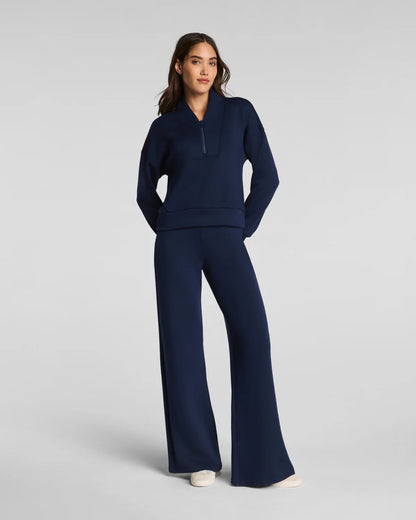 SPANX Shawl Collar Half Zip - TIMELESS NAVY