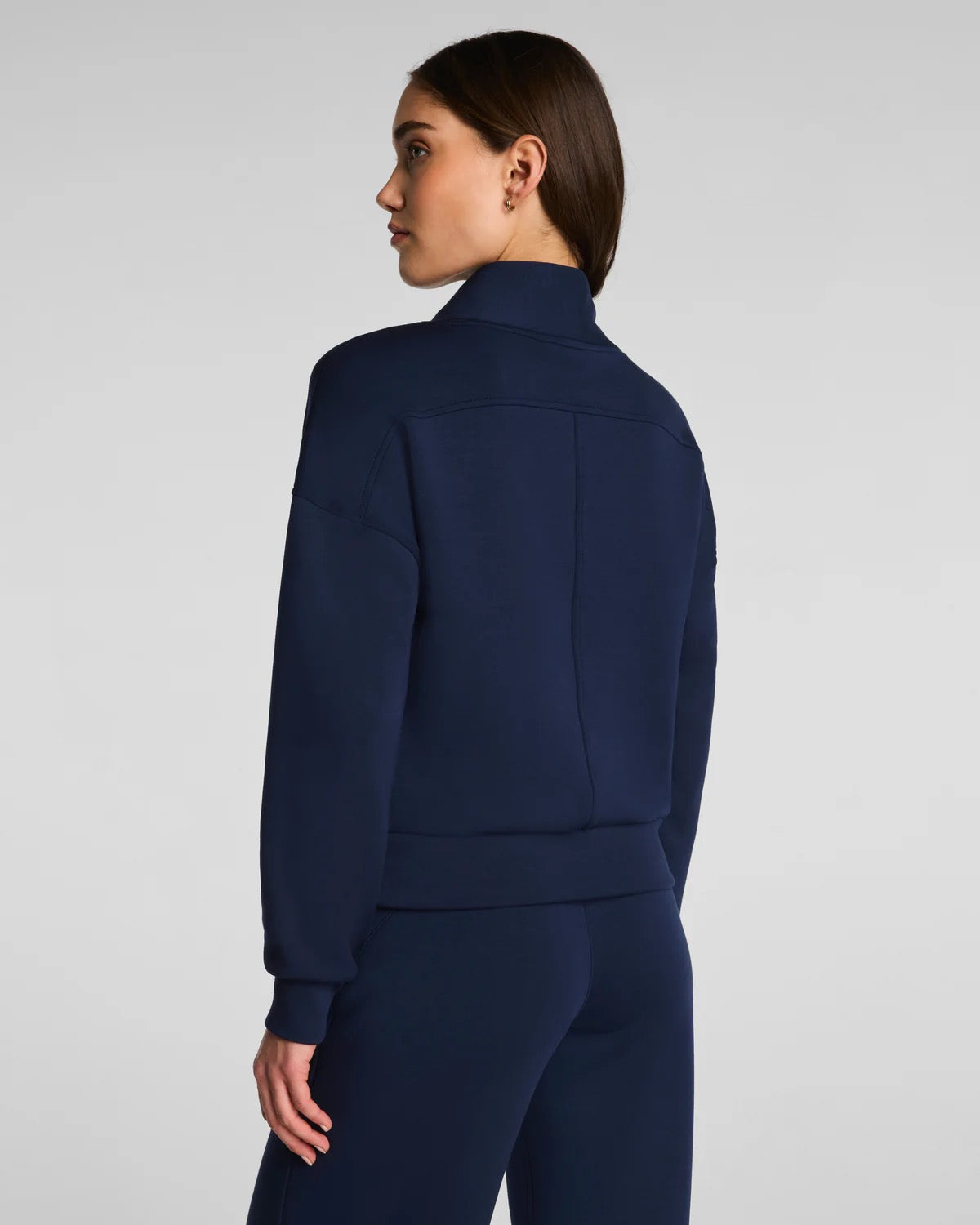 SPANX Shawl Collar Half Zip - TIMELESS NAVY