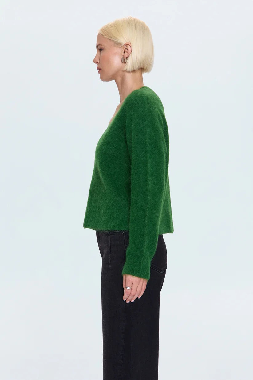 Pistola Kit V-Neck LS Sweater - WINTER GREEN