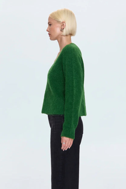 Pistola Kit V-Neck LS Sweater - WINTER GREEN