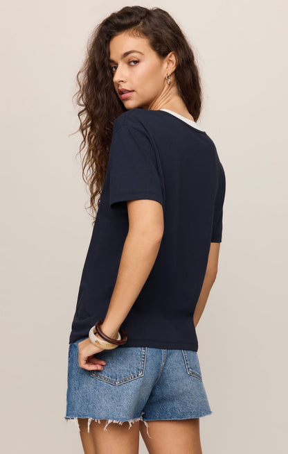ZS Beach Contrast Boyfriend Tee ECLIPSE