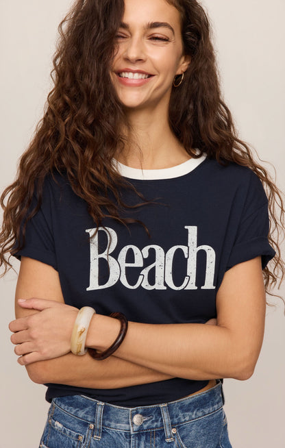ZS Beach Contrast Boyfriend Tee ECLIPSE
