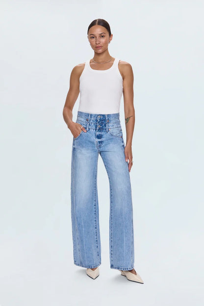 Pistola Caleb High Rise Stacked Waist Jean - ERA