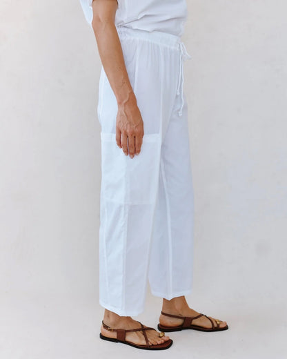 BDA Side Pocket Seamed Pant WHITE