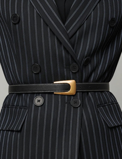 MW Reversible Belt w/ Angular Buckle TAN/BLACK - S
