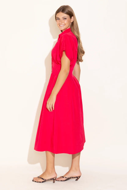 Alden Adair Becca Dress - POPPY PINK
