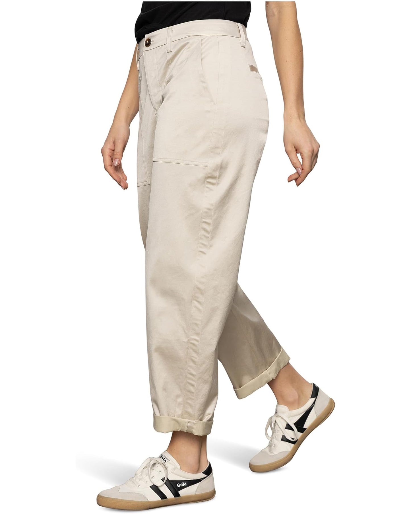 Sanctuary Sateen Tapered Pant - MOTHER OF PEARL