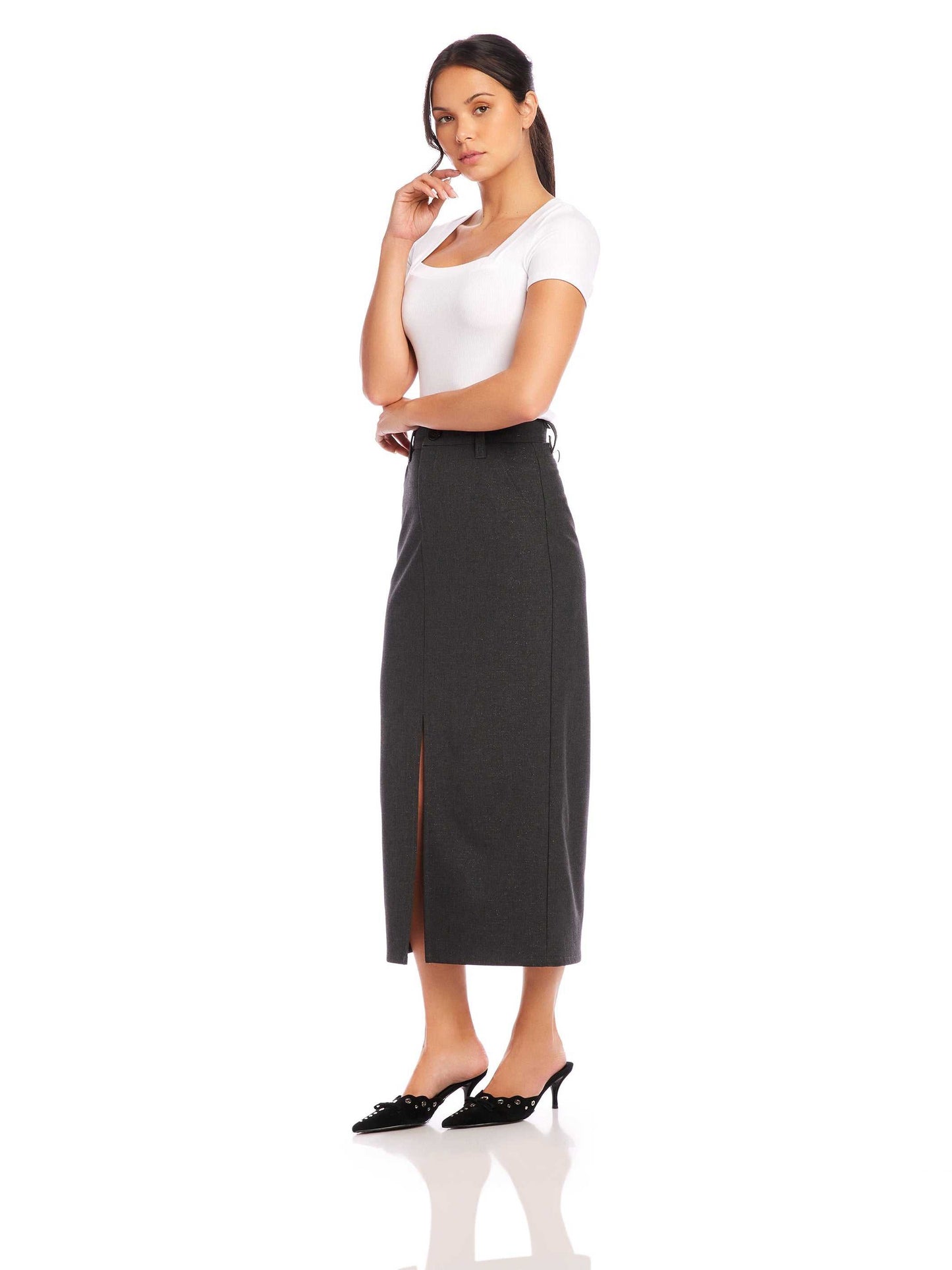 Fifteen Twenty Claire Skirt - GREY