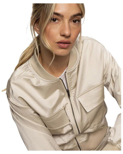 Sanctuary Skyline Sateen Bomber - MOTHER OF PEARL