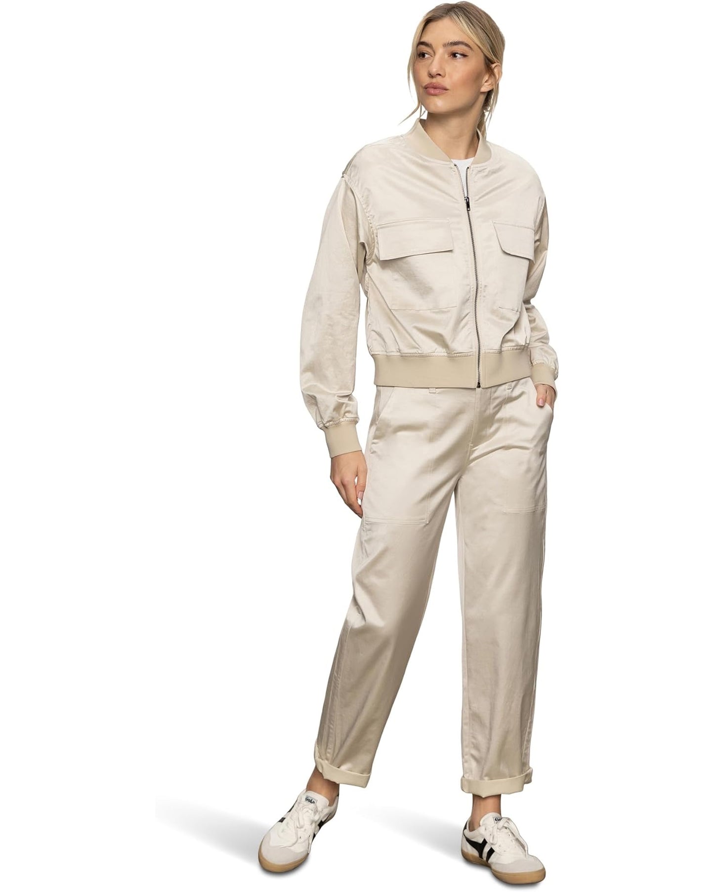 Sanctuary Skyline Sateen Bomber - MOTHER OF PEARL