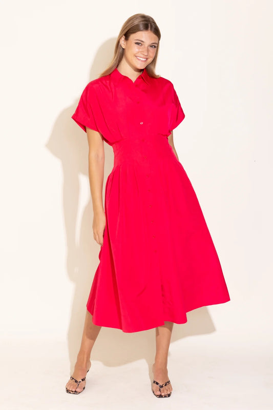 Alden Adair Becca Dress - POPPY PINK