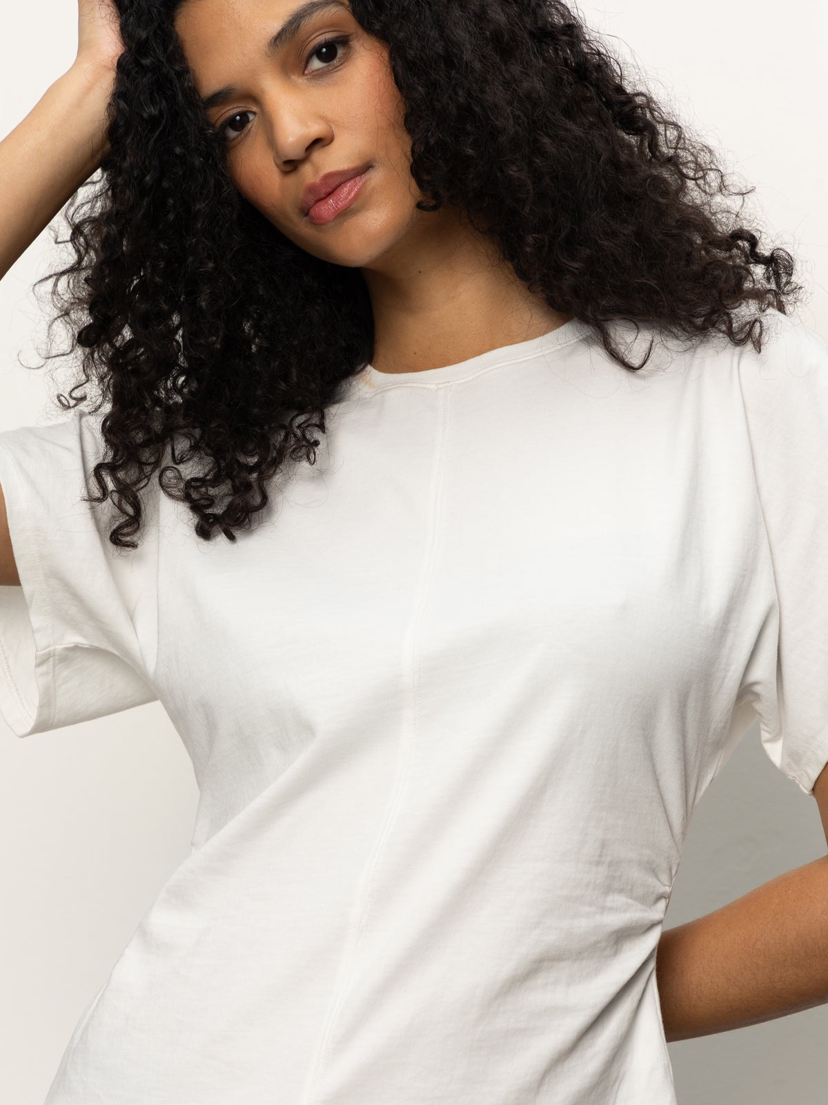 Sanctuary Shirred Waist Dolman Tee - WHITE