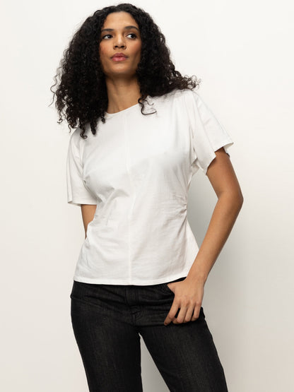 Sanctuary Shirred Waist Dolman Tee - WHITE