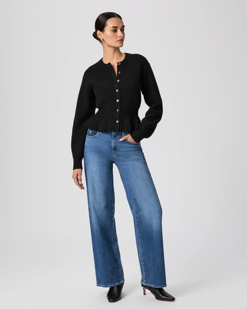 PAIGE Tatum 32" Wide Leg Jean - BOOKSHELF