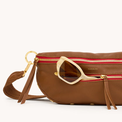 Hammitt Charles Crossbody Medium - MAHOGANY PEBBLE