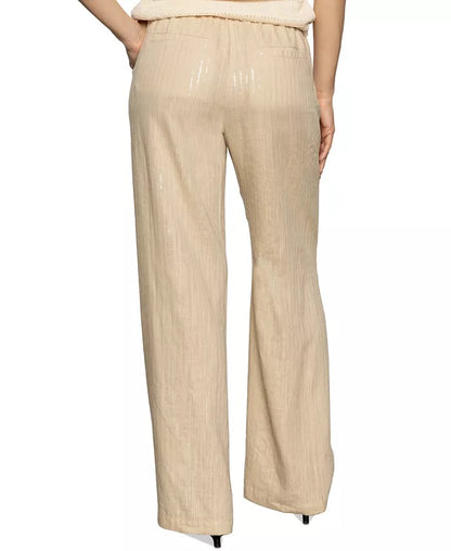 Sanctuary Coastal Pant - SAND SEQUIN STRIPE