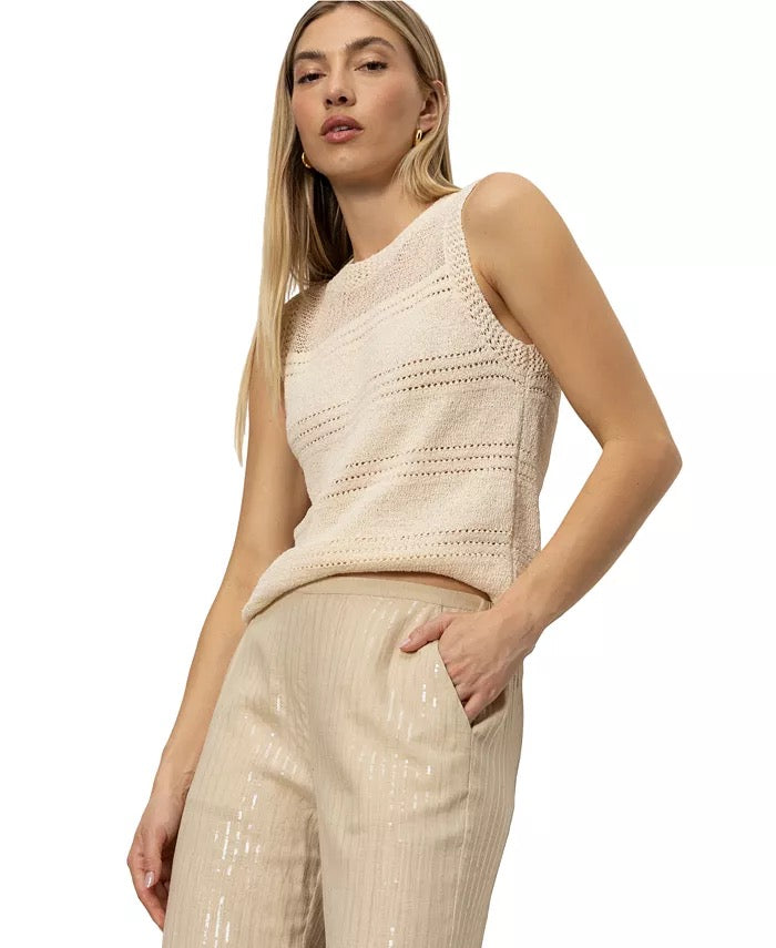 Sanctuary Coastal Pant - SAND SEQUIN STRIPE