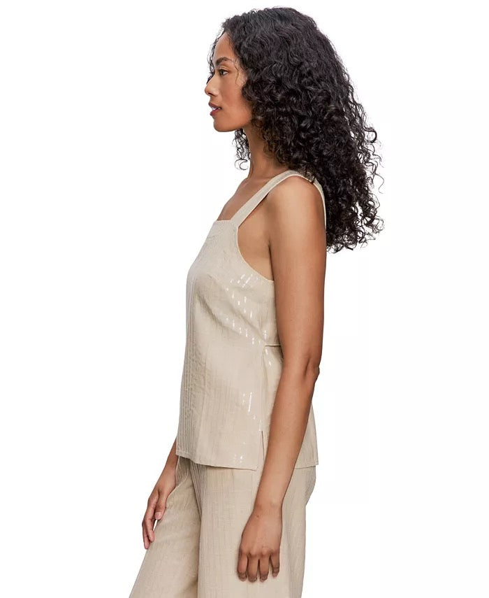 Sanctuary Desert Tank - SAND SEQUIN STRIPE