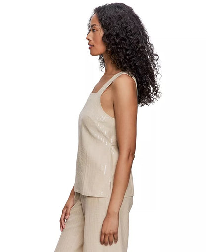 Sanctuary Desert Tank - SAND SEQUIN STRIPE