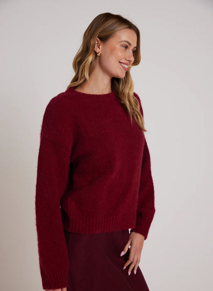 Bella Dahl Drop Shoulder Sweater - PINOT NOIR