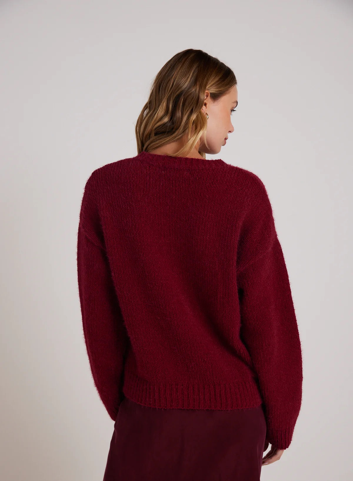 Bella Dahl Drop Shoulder Sweater - PINOT NOIR