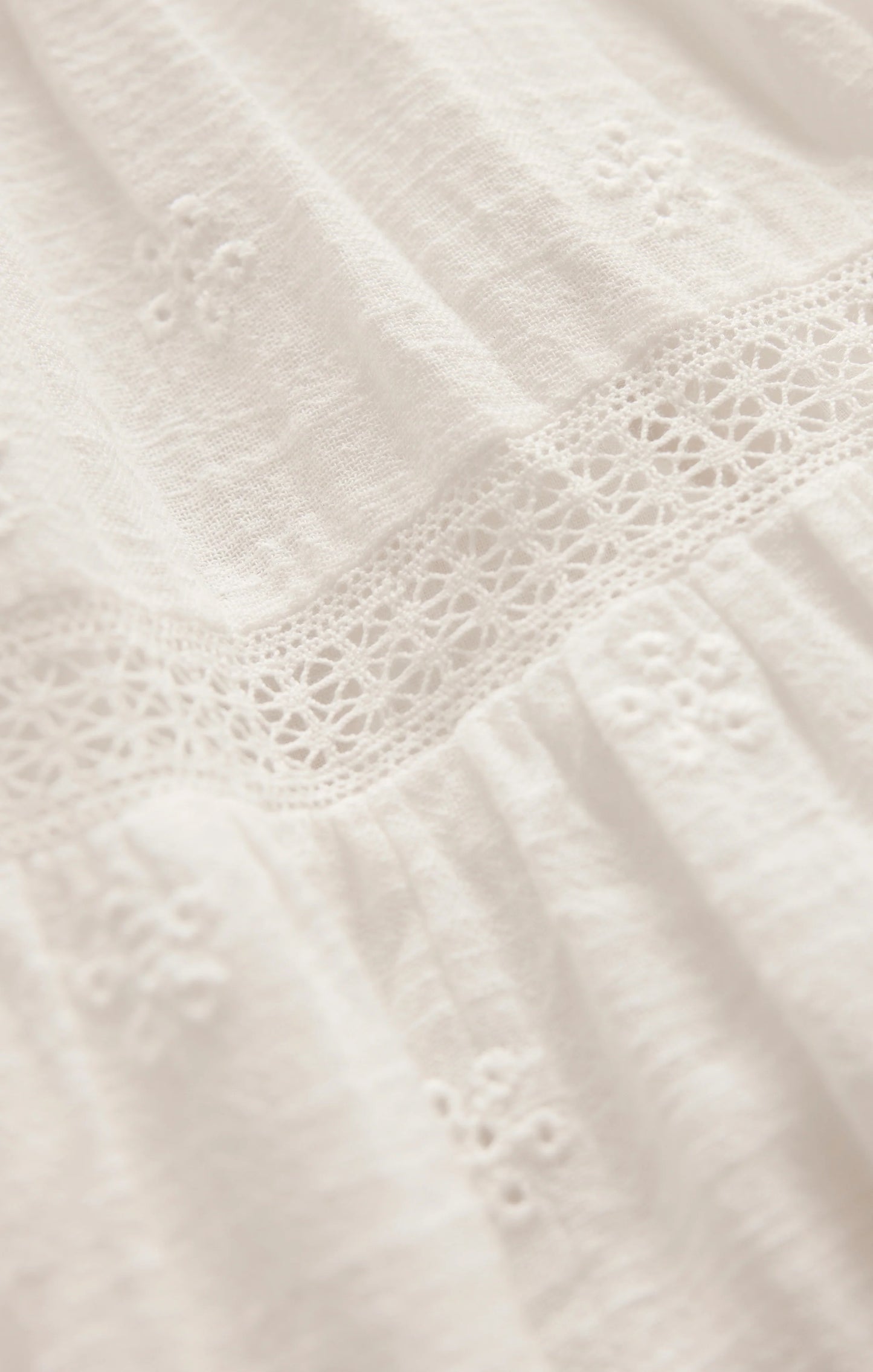 ZS Behati Eyelet Midi Dress WHITE