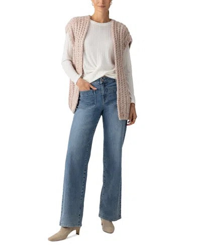 Sanctuary Chunky Sweater Vest - ROSEWOOD MARL