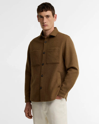 Barbour Marltown Tailored Wool-Blend Overshirt - SANDSTONE