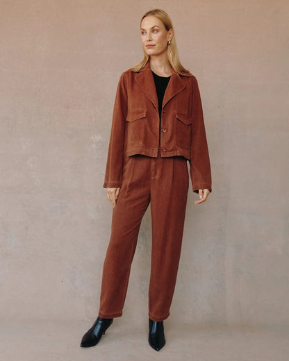 Bella Dahl Utility Crop Trench - HONEY OAK