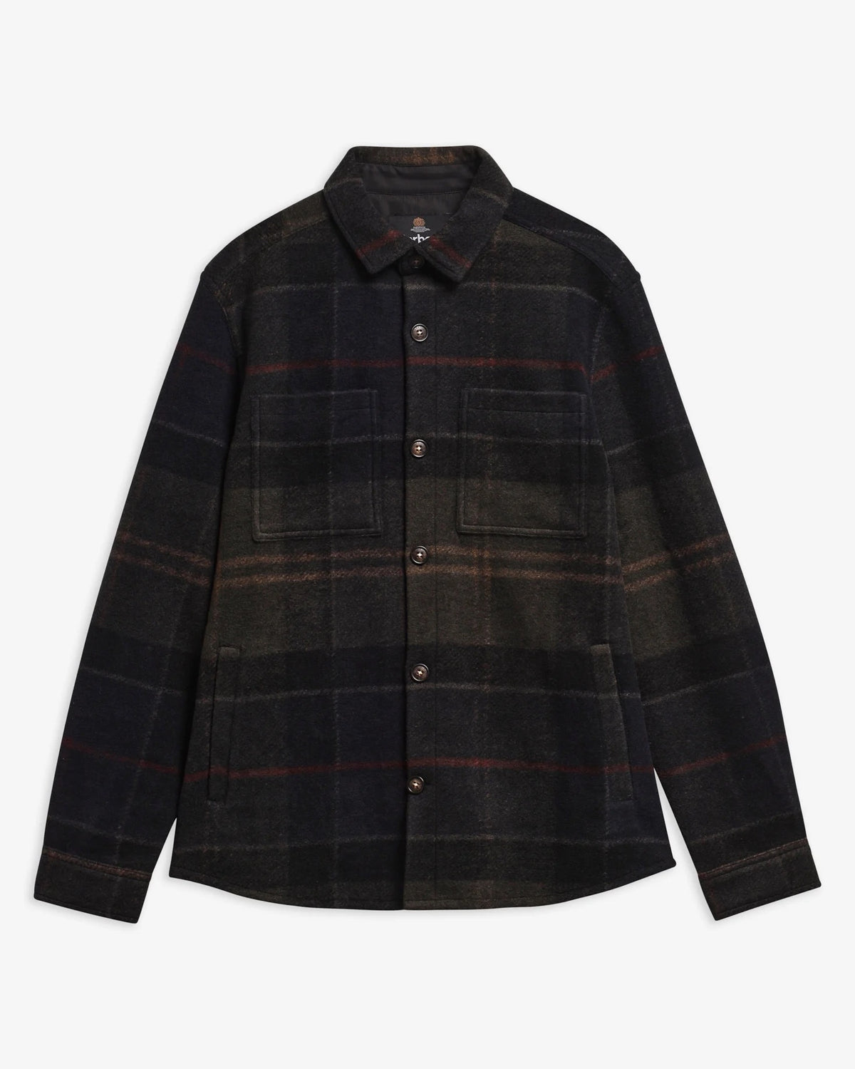 Barbour Woodlane Brushed Check Overshirt - SHADOW